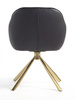 FOTEL HR2055 CZARNY ZŁOTY PAJĄK