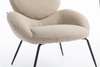 FOTEL HR2045 LATTE BARANEK CZARNA PODSTAWA