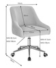 FOTEL HR920N LATTE WELUR CZARNA PODSTAWA