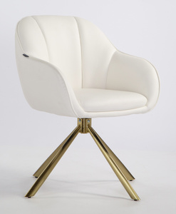 FOTEL HR2055 BIAŁY ZŁOTY PAJĄK