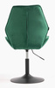 FOTEL HR350N BUTELKOWA ZIELEŃ WELUR CZARNA PODSTAWA