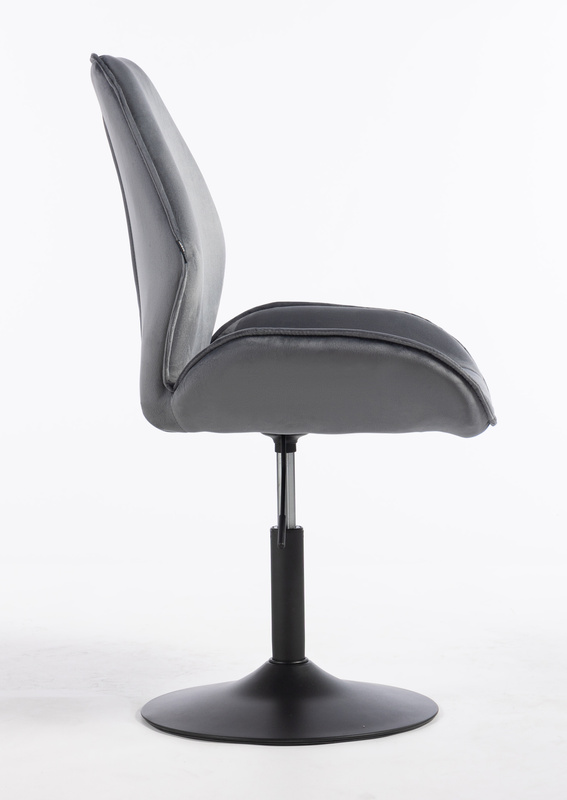 FOTEL HR350N GRAFITOWY WELUR CZARNA PODSTAWA