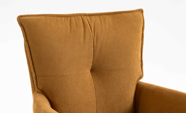 HOKER HR250W ŻÓŁTY CURRY PREMIUM CORD SZTRUKS ZŁOTA PODSTAWA