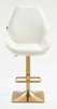 FOTEL HR350KW KREMOWY BARANEK ZŁOTA PODSTAWA