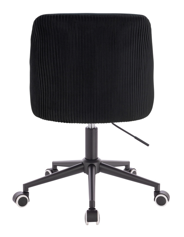 FOTEL HR920K CZARNY WELUR CZARNA PODSTAWA