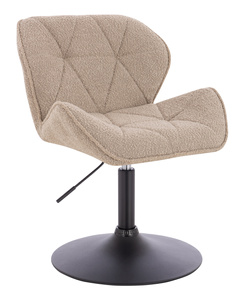 FOTEL HR111N LATTE BARANEK CZARNA PODSTAWA