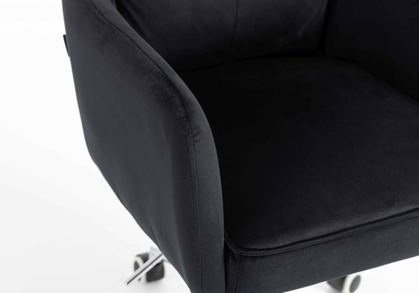 HOKER HR250K CZARNY WELUR  CHROMOWANA PODSTAWA