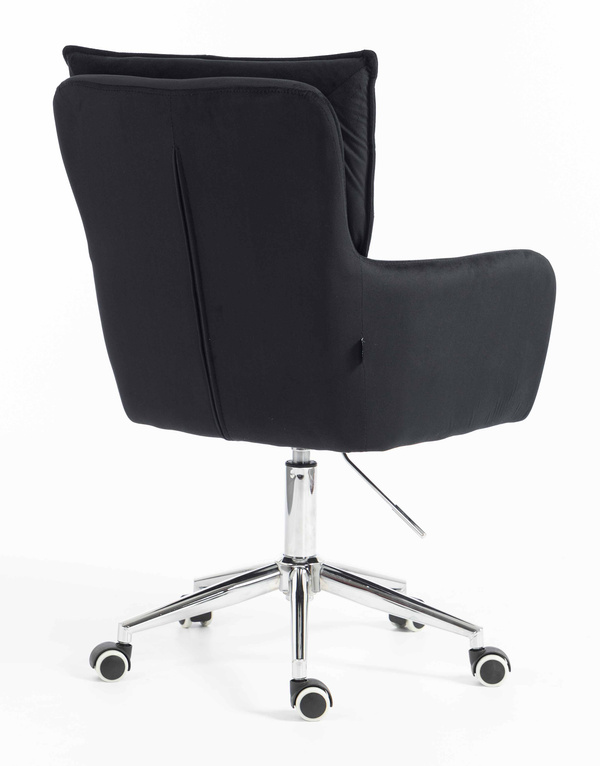 HOKER HR250K CZARNY WELUR  CHROMOWANA PODSTAWA