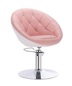 FOTEL HR8516H  RÓŻOWO-BIAŁY