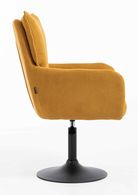 HOKER HR250N ŻÓŁTY CURRY PREMIUM CORD SZTRUKS CZARNA PODSTAWA