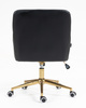 FOTEL HR4318K CZARNY ZŁOTA PODSTAWA