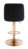 FOTEL HR920W CZARNY WELUR ZŁOTA PODSTAWA