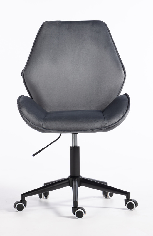 FOTEL HR350K GRAFITOWY WELUR CZARNA PODSTAWA