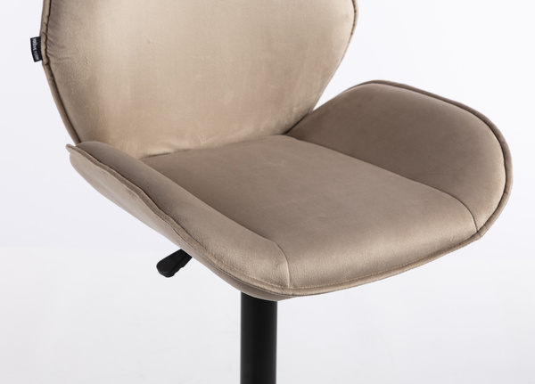 FOTEL HR350W LATTE WELUR CZARNA PODSTAWA