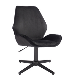 FOTEL HR350CROSS CZARNY WELUR CZARNA PODSTAWA