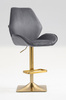 FOTEL HR350KW GRAFITOWY WELUR ZŁOTA PODSTAWA