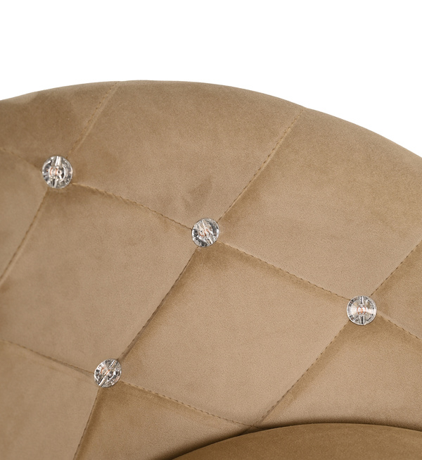 FOTEL HR948CROSS LATTE WELUR CHROMOWANA PODSTAWA