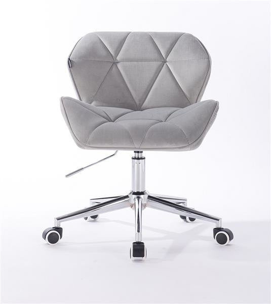 FOTEL HR111K STALOWY WELUR