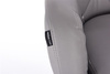 FOTEL HR830 SZARA SKÓRA CHROM KÓŁKA