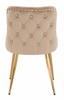 HR940 KRZESŁO ZŁOTE NOGI LATTE WELUR