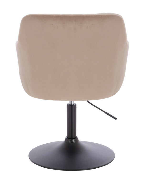 FOTEL HR190N LATTE WELUR CZARNA PODSTAWA