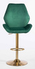 FOTEL HR350W BUTELKOWA ZIELEŃ WELUR ZŁOTA PODSTAWA