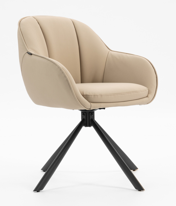 FOTEL HR2055 KREMOWY CZARNY PAJĄK