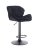 FOTEL HR111W CZARNY WELUR CZARNY MAT