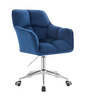 HOKER HR550K  CIEMNE MORZE WELUR CHROMOWANA PODSTAWA
