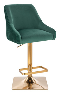 FOTEL HR920KW BUTELKOWA ZIELEŃ WELUR ZŁOTA PODSTAWA