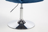 HOKER HR2055N CIEMNE MORZE  WELUR CHROMOWANA PODSTAWA