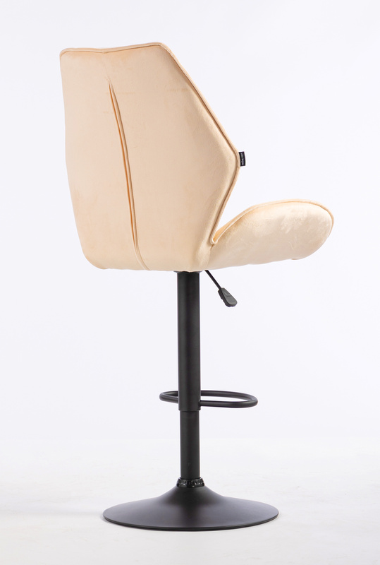 FOTEL HR350W KREMOWY WELUR CZARNA PODSTAWA