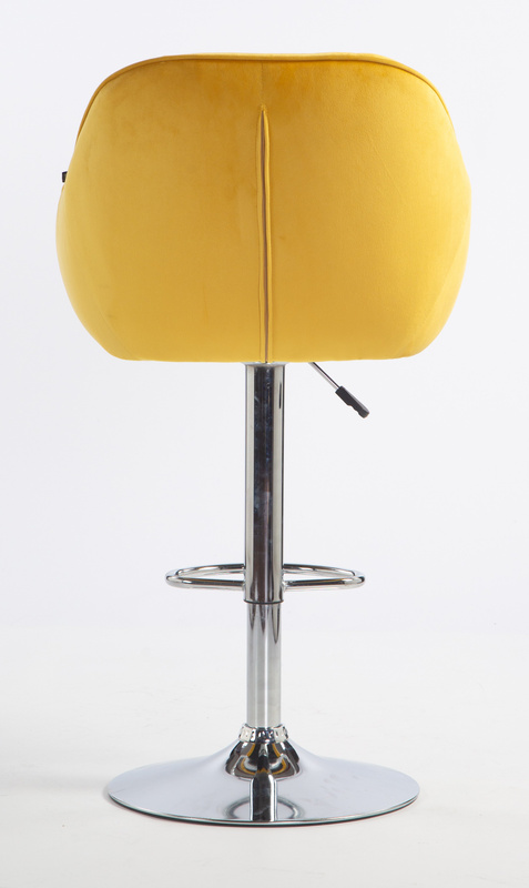 HOKER HR2055W ŻÓŁTY WELUR CHROMOWANA PODSTAWA