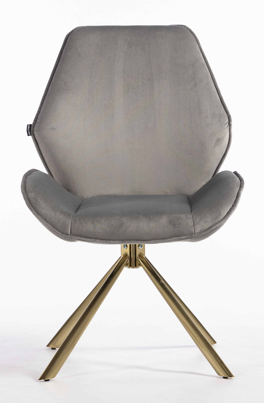 FOTEL HR350 PAJĄK STALOWY WELUR ZŁOTA PODSTAWA