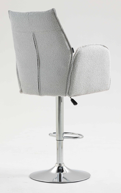 FOTEL HR280W SZARY BARANEK CHROMOWANA PODSTAWA