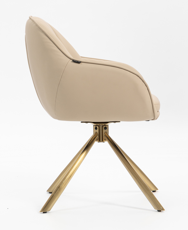 FOTEL HR2055 KREMOWY ZŁOTY PAJĄK