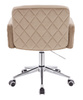 FOTEL HR802K LATTE WELUR CHROMOWANA PODSTAWA