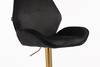 FOTEL HR350KW CZARNY WELUR ZŁOTA PODSTAWA
