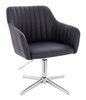 FOTEL HR190CROSS CZARNY CHROMOWANA PODSTAWA