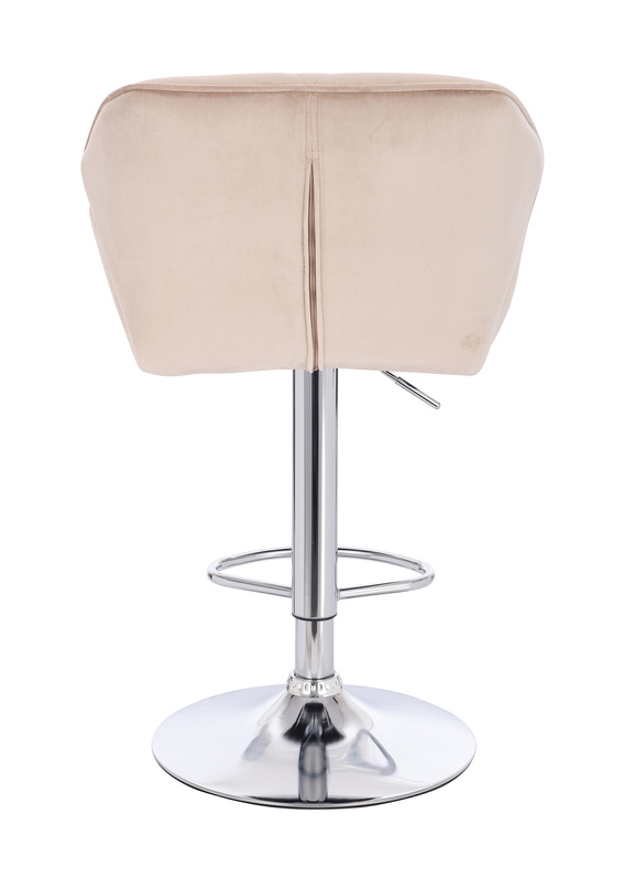 FOTEL HR111W LATTE WELUR CHROMOWANA PODSTAWA