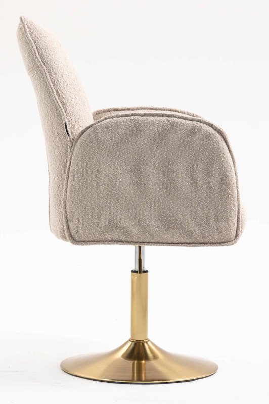 FOTEL HR280N LATTE BARANEK ZŁOTA PODSTAWA