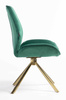 FOTEL HR350 PAJĄK BUTELKOWA ZIELEŃ WELUR ZŁOTA PODSTAWA