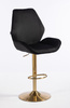 FOTEL HR350W CZARNY WELUR ZŁOTA PODSTAWA