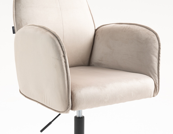 FOTEL HR280N LATTE WELUR CZARNA PODSTAWA