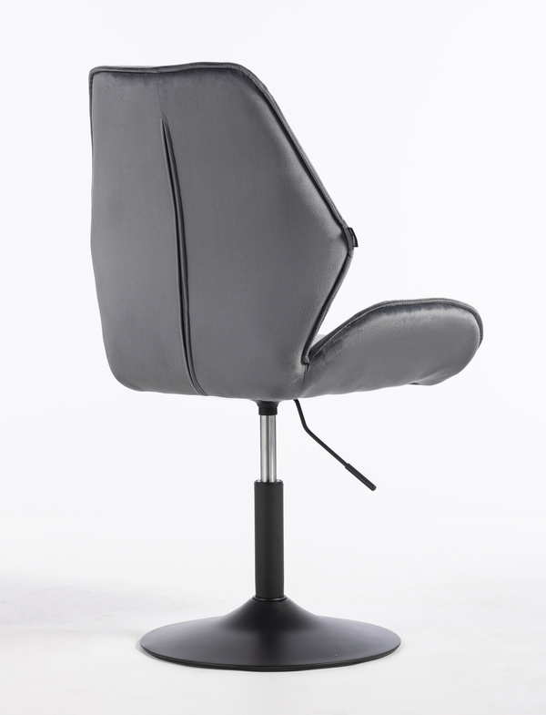 FOTEL HR350N GRAFITOWY WELUR CZARNA PODSTAWA