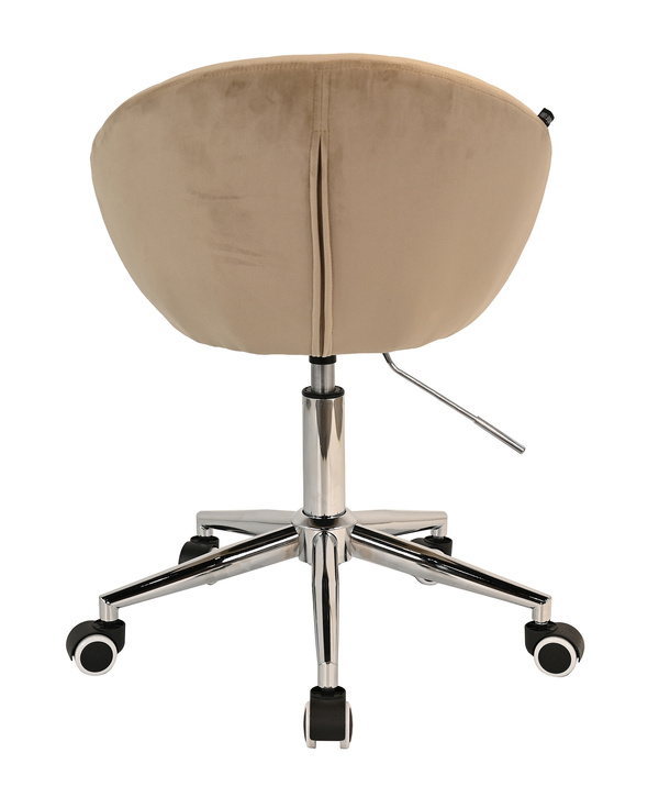 FOTEL HR948K LATTE WELUR CHROMOWANA PODSTAWA