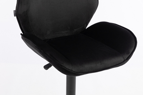 FOTEL HR350W CZARNY WELUR CZARNA PODSTAWA