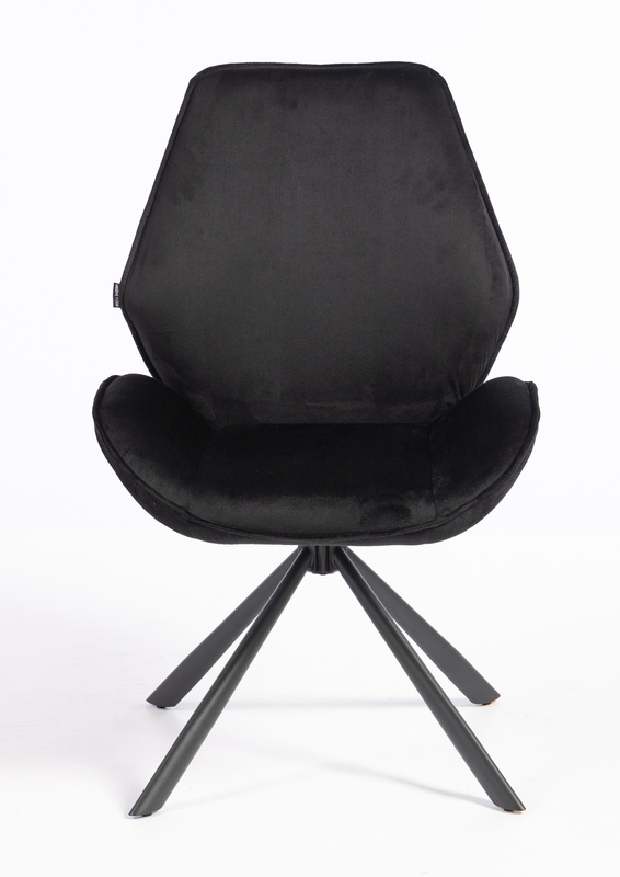 FOTEL HR350 PAJĄK CZARNY WELUR CZARNA PODSTAWA