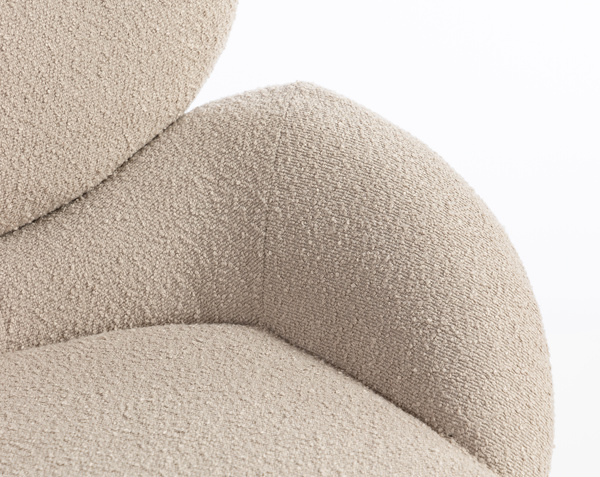 FOTEL HR2045 LATTE BARANEK CZARNA PODSTAWA