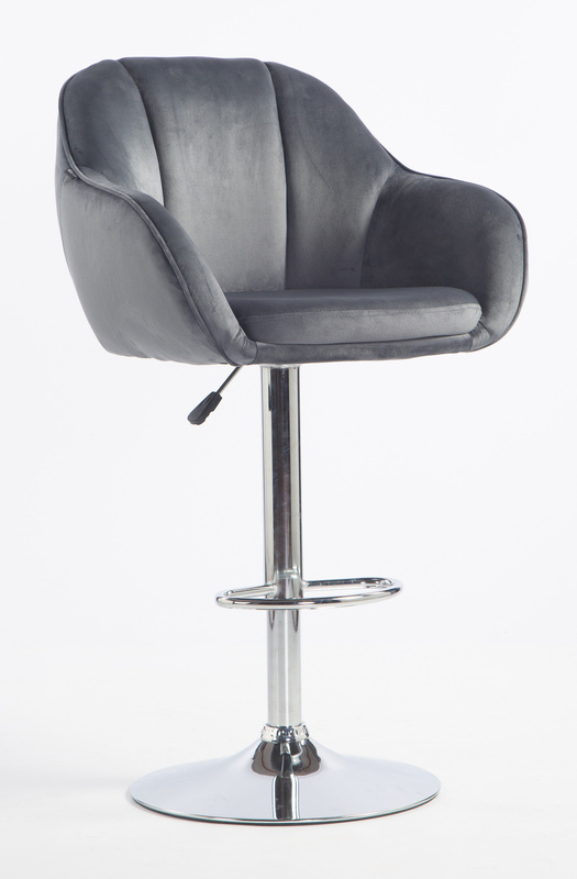 HOKER HR2055W GRAITOWY WELUR CHROMOWANA PODSTAWA